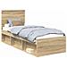 Struttura del letto Rovere Sonoma 75 x 190 cm Pino massello - Foto miniatura 1