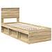Struttura del letto Rovere Sonoma 75 x 190 cm Pino massello - Foto miniatura 4