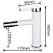 Rubinetto per lavabo da bagno, Blackswan, tipo M76, modello bianco /cromo, misura 19,5 cm - Foto miniatura 4