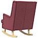 Sedia a dondolo Rosso Vino 62 x 80 x 85 cm Tessuto - Foto miniatura 4