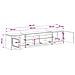 Mobile TV LED a 5 pezzi Rovere Fumo Legno ingegnerizzato - Foto miniatura 3