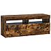 Mobile TV LED a 5 pezzi Rovere Fumo Legno ingegnerizzato - Foto miniatura 4