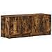 Mobile TV LED a 5 pezzi Rovere Fumo Legno ingegnerizzato - Foto miniatura 5