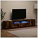 Mobile TV LED a 5 pezzi Rovere Fumo Legno ingegnerizzato - Foto miniatura 6