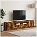 Mobile TV LED a 5 pezzi Rovere Fumo Legno ingegnerizzato - Foto miniatura 8