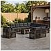 Set Divano da Giardino 14 pz Grigio e Grigio Scuro polyrattan - Foto miniatura 4