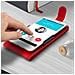 Custodia Smartphone 4,7''"" A 5,0'' Sportellino Portafoglio Universale - Rosso - Foto miniatura 3