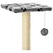 Albero Per Gatti E Tiragraffi Sisal 65 Cm Zampe Stampate Grigio - Foto miniatura 3