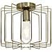 Brillante Plafoniera Onelia Metallo 1x60w E27 Lucido Ottone - Foto miniatura 1