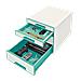 Leitz Schubladenbox Wow Cube, 4 Schbe, Perlwei / eisblau Fr Format Din A4 Maxi, Hochglanz, Schubladen Mit Auszugs - 1 Stck (5213-20-51)  - Foto miniatura 2