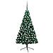 Set Albero Natale Artificiale a Metà LED e Palline Verde 180 cm - Foto miniatura 1