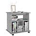 Mobiletto con Rotelle Grigio Cemento 60x45x60 cm in Truciolato - Foto miniatura 4