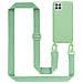 Catena Di Telefoni Cellulari Compatibile Con Samsung Galaxy A22 4g / M22 / M32 4g In Liquid Verde Chiaro - Coperchio Di Protezione In Silicone Con Cordino Regolabile In Lunghezza - Foto miniatura 1