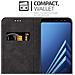 Custodia Compatibile Con Samsung Galaxy A8 2018 In Oro Rosato Nero - Coperchio Protettiva Con Chiusura Magnetica, Funzione Stand E Tasca Per Le Carte - Foto miniatura 4