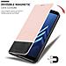 Custodia Compatibile Con Samsung Galaxy A8 2018 In Oro Rosato Nero - Coperchio Protettiva Con Chiusura Magnetica, Funzione Stand E Tasca Per Le Carte - Foto miniatura 7