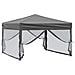 Tenda Per Feste Pieghevole Con Pareti Laterali Antracite 3x3 M - Foto miniatura 8