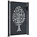 Cancello Giardino Antracite 105x155 Cm In Acciaio Design Albero - Foto miniatura 1