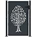 Cancello Giardino Antracite 105x155 Cm In Acciaio Design Albero - Foto miniatura 7