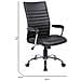 Sedia Da Ufficio Geelong, Poltrona Presidenziale Con Braccioli, Sedia Ergonomica Da Ufficio, 63x65h108/118 Cm, Nero - Foto miniatura 2