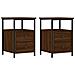 Comodini 2pz Rovere Marrone 34x35,5x50 Cm In Legno Multistrato - Foto miniatura 1
