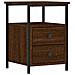 Comodini 2pz Rovere Marrone 34x35,5x50 Cm In Legno Multistrato - Foto miniatura 7