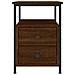 Comodini 2pz Rovere Marrone 34x35,5x50 Cm In Legno Multistrato - Foto miniatura 8