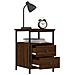 Comodini 2pz Rovere Marrone 34x35,5x50 Cm In Legno Multistrato - Foto miniatura 9