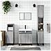 Armadietto Bagno Grigio Sonoma 30x30x190cm In Legno Multistrato - Foto miniatura 1