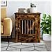 Gabbia Cani Da Arredamento Rovere Fumo 64,5x80x71cm Multistrato - Foto miniatura 1