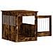 Gabbia Cani Da Arredamento Rovere Fumo 64,5x80x71cm Multistrato - Foto miniatura 4