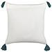Set Di 2 Cuscini Cornus Cotone 45 X 45 Cm Blu Trama Floreale - Foto miniatura 3