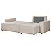 Divano Letto Angolare 3 Posti Abacka Velluto A Coste Beige Lato Sinistro - Foto miniatura 2