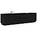 Mobile Porta TV con Luci LED Rovere Nero 193,5x41x50 cm - Foto miniatura 10