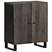 Credenze 3 Pz Nere 60x33x75 Cm In Legno Massello Di Mango - Foto miniatura 2