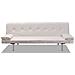Lusso Casadino -  Divano Letto Con 2 Cuscini Similpelle Regolabile Bianco Crema - Foto miniatura 3