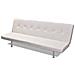 Lusso Casadino -  Divano Letto Con 2 Cuscini Similpelle Regolabile Bianco Crema - Foto miniatura 5