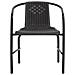 Lusso Casadino -  Sedie Da Giardino 2 Pz Nere Plastica Stile Rattan Acciaio 110kg - Foto miniatura 3