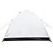 Tenda Campeggio a Cupola 4 Persone Bianca Tessuto Impermeabile - Foto miniatura 7