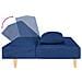 Divano Letto a 2 Posti con 2 Cuscini Blu in Tessuto - Foto miniatura 8