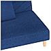 Divano Letto a 2 Posti con 2 Cuscini Blu in Tessuto - Foto miniatura 9