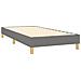 Giroletto a Molle con Materasso Grigio Scuro 100x200 cm Tessuto - Foto miniatura 4