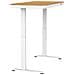Scrivania con regolazione elettrica dell'altezza 140x70 ET119W-C bianco /rovere - Foto miniatura 9