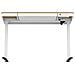Scrivania con regolazione elettrica dell'altezza 140x70 ET119W-C bianco /rovere - Foto miniatura 2
