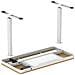 Scrivania con regolazione elettrica dell'altezza 140x70 ET119W-C bianco /rovere - Foto miniatura 4