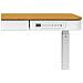 Scrivania con regolazione elettrica dell'altezza 140x70 ET119W-C bianco /rovere - Foto miniatura 5