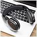 2 Cuscinetti Auricolari Perforati Neri E Cuscinetto Per Archetto Compatibili Con Cuffie Wireless Logitech H800 - Foto miniatura 3