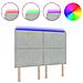 Testiera LED Geometrico Grigio chiaro 144 cm Velluto - Foto miniatura 3