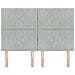 Testiera LED Geometrico Grigio chiaro 144 cm Velluto - Foto miniatura 5