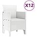 Set da Pranzo per Giardino 13 pcs Bianco Poly Rattan - Foto miniatura 5