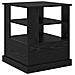 Armadio da Notte Rovere nero 50 x 50 x 60 cm Legno multistrato - Foto miniatura 8